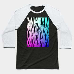 Tiger Stripes Pink Blue Baseball T-Shirt